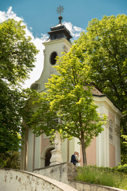 Professionelles Hochzeitsfoto Brautpaar in Heiligenkreuz, fotografiert von Bestshot-Photography