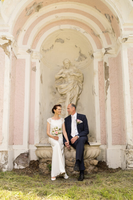 Professionelles Hochzeitsfoto Brautpaar in Heiligenkreuz, fotografiert von Bestshot-Photography