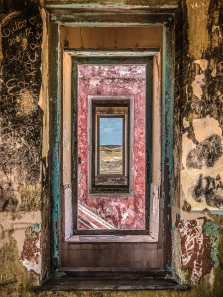 klein curacao leuchtturm blick nach draußen