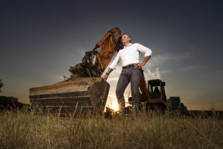 Imagefoto Gernot Zeman/Flowline e.U. mit Schaufelbagger